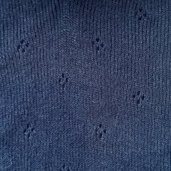 Anonymous navy cotton tank with ivory elastic ribbon detail and straps - Picture 3 of 3